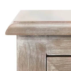 Kirkland's Home Wood Side Table With Baskets- Accent & End Tables