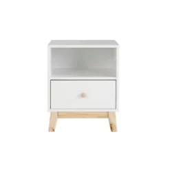 Kirkland's Home Wood Single Drawer Footed Nightstand- Nightstands