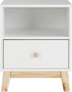Kirkland's Home Wood Single Drawer Footed Nightstand- Nightstands