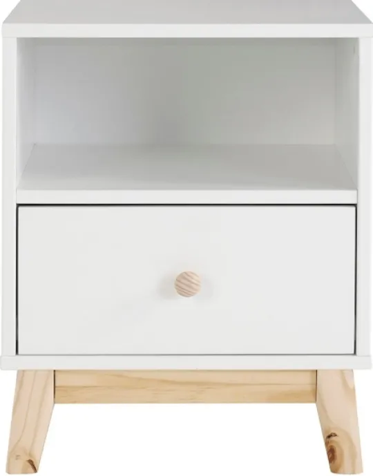 Kirkland's Home Wood Single Drawer Footed Nightstand- Nightstands