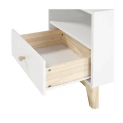 Kirkland's Home Wood Single Drawer Footed Nightstand- Nightstands