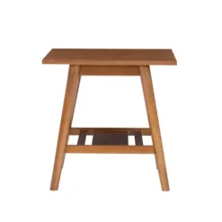 Kirkland's Home Wood Slatted Bottom Shelf Side Table- Accent & End Tables