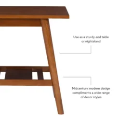 Kirkland's Home Wood Slatted Bottom Shelf Side Table- Accent & End Tables