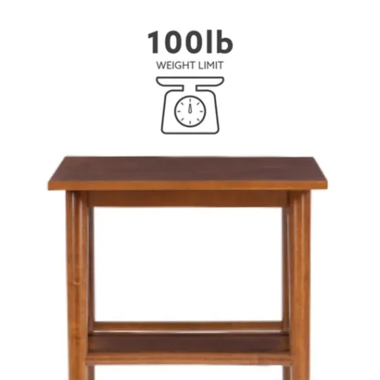 Kirkland's Home Wood Slatted Bottom Shelf Side Table- Accent & End Tables