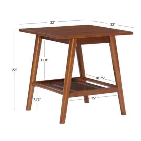 Kirkland's Home Wood Slatted Bottom Shelf Side Table- Accent & End Tables