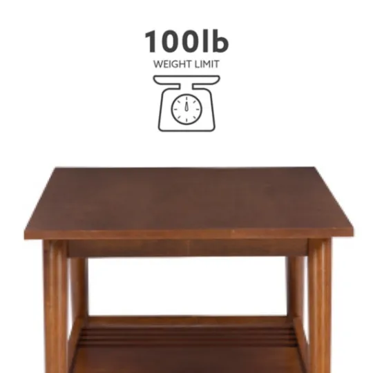 Kirkland's Home Wood Slatted Bottom Shelf Coffee Table- Coffee Tables