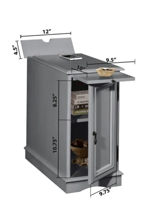 Kirkland's Home Wood Storage And Charging Accent Table- Accent & End Tables
