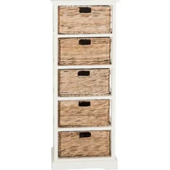 Kirkland's Home Wood 5-Tier Basket Storage Shelf- Bookshelves