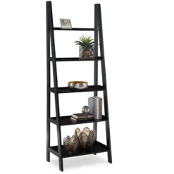 Kirkland's Home Wood 5-Tier Ladder Bookshelf- Bookshelves