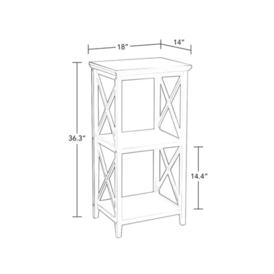 Kirkland's Home Wood 2-Tier Storage Shelf- Bathroom Furniture