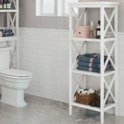 Kirkland's Home Wood 3-Tier Storage Shelf- Bathroom Furniture