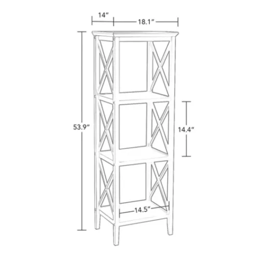 Kirkland's Home Wood 3-Tier Storage Shelf- Bathroom Furniture