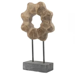 Kirkland's Home Wood Wave Ring Figurine- Statues & Figurines