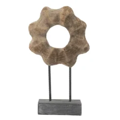 Kirkland's Home Wood Wave Ring Figurine- Statues & Figurines