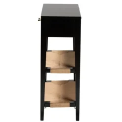 Kirkland's Home Wood Woven Shelves Console Table- Console Tables