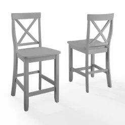 Kirkland's Home Wood X-Back Counter Stools, Set Of 2- Bar Stools & Counter Height Stools