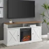 Kirkland's Home Wood X-Door Led Fireplace Cabinet- Cabinets & Sideboards