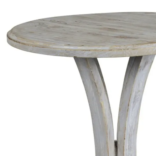 Kirkland's Home Wooden Arched Base Round Top Accent Table- Accent & End Tables