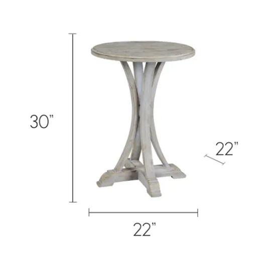 Kirkland's Home Wooden Arched Base Round Top Accent Table- Accent & End Tables