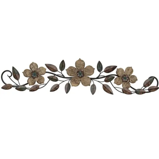 Kirkland's Home Wooden Floral Over Door Plaque- Wall Plaques