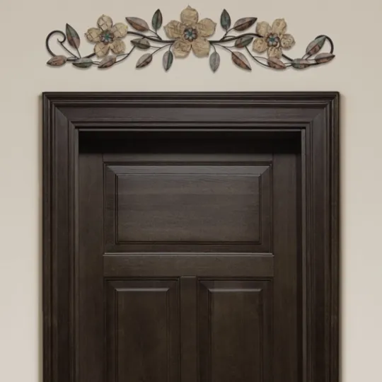 Kirkland's Home Wooden Floral Over Door Plaque- Wall Plaques