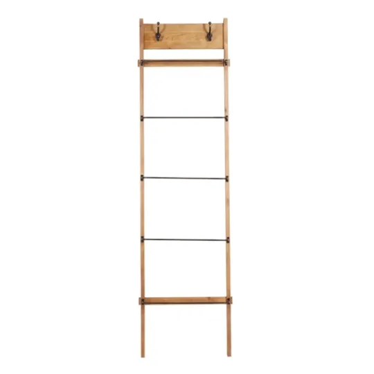 Kirkland's Home Wooden Leaning Ladder With Hooks- Decorative Accents