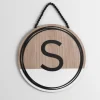 Kirkland's Home Wooden Neutral Beaded Monogram S Plaque- Monogram Wall Decor