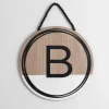 Kirkland's Home Wooden Neutral Beaded Monogram B Plaque- Monogram Wall Decor