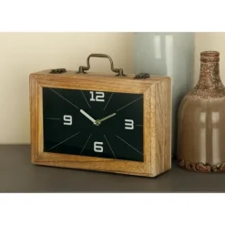 Kirkland's Home Wooden Novelty Briefcase Clock- Decorative Accents