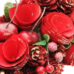 Kirkland's Home Wooden Roses And Cherries Valentine Heart Wreath- Wreaths