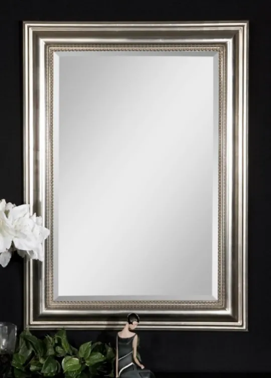 Kirkland's Home Wooden Silver Leaf Mirror- Decorative Mirrors