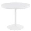 Kirkland's Home Wooden Top Metal Base Round Dining Table- Dining Tables