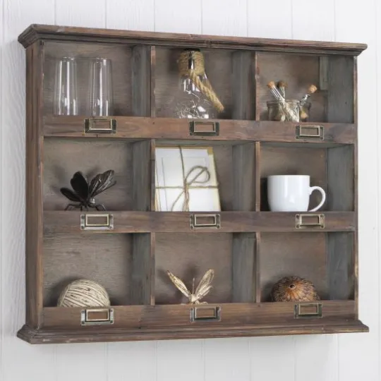 Kirkland's Home Wooden Wall Cubby- Shelves