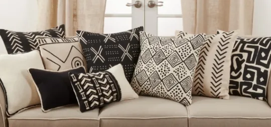 Kirkland's Home Woven Black And White Chevron Throw Pillow- Pillows