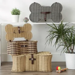 Kirkland's Home Woven Bone Shaped Basket, 21 In.- Baskets & Boxes