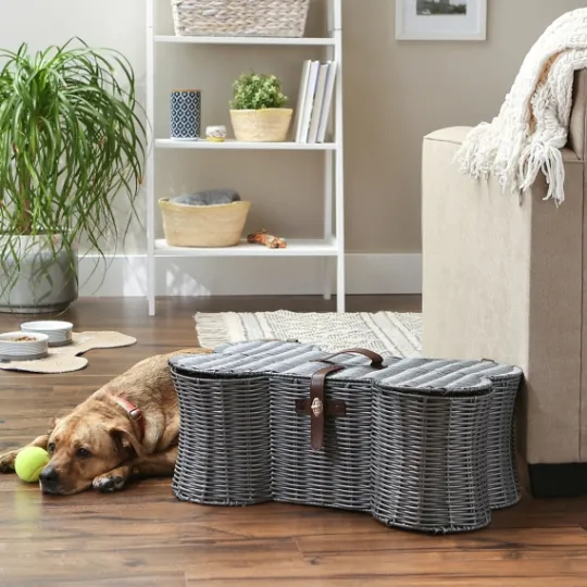 Kirkland's Home Woven Bone Shaped Basket, 24 In.- Baskets & Boxes