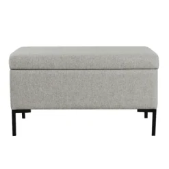 Kirkland's Home Woven Polyester Storage Bench- Benches & Ottomans