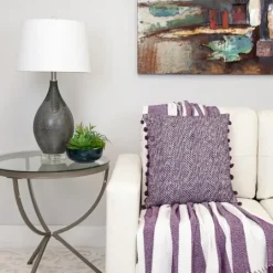 Kirkland's Home Woven Pom Pom Pillow- Pillows