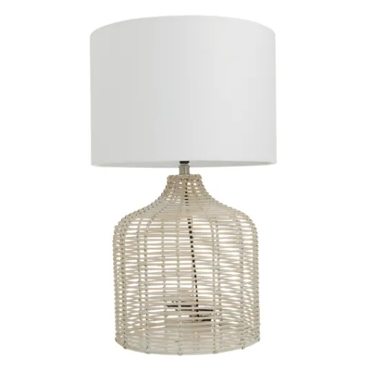 Kirkland's Home Woven Rattan Table Lamp- Table Lamps