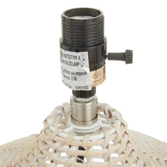 Kirkland's Home Woven Rattan Table Lamp- Table Lamps