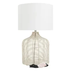 Kirkland's Home Woven Rattan Table Lamp- Table Lamps