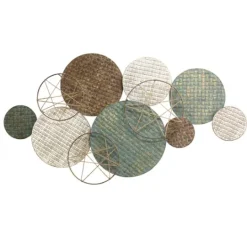 Kirkland's Home Woven Textured Metal Plates Wall Sculpture- Wall Plaques