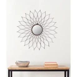 Kirkland's Home Wrought Iron Flower Petal Wall Mirror- Decorative Mirrors