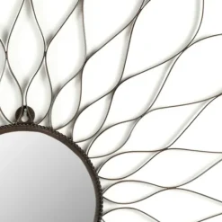 Kirkland's Home Wrought Iron Flower Petal Wall Mirror- Decorative Mirrors
