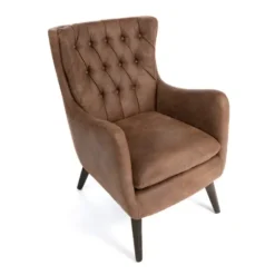 Kirkland's Home Wyatt Chester Faux Leather Accent Chair- Accent Chairs