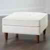 Kirkland's Home Wyatt Ecru Woven Ottoman- Benches & Ottomans
