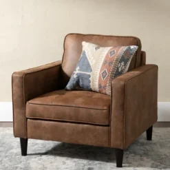 Kirkland's Home Wyatt Faux Leather Armchair- Accent Chairs