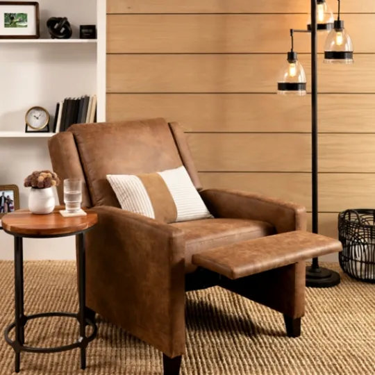 Kirkland's Home Wyatt Faux Leather Recliner- Accent Chairs
