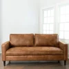Kirkland's Home Wyatt Faux Leather Sofa- Sofas & Loveseats