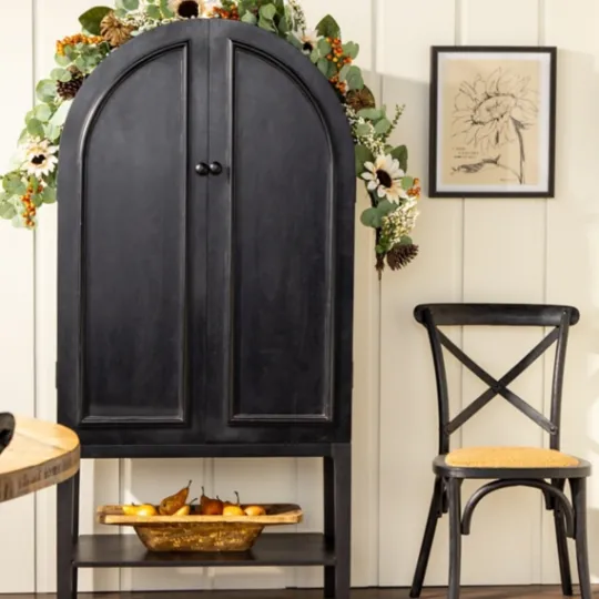 Kirkland's Home X Frame Cane Seat Dining Chair- Dining Chairs